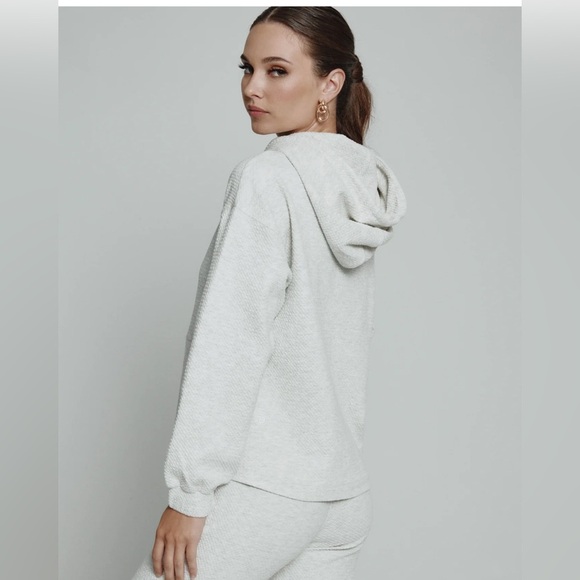 7 DIAMONDS Size S Restoration Half-Zip Hoodie in Natural NEW! - Picture 2 of 10